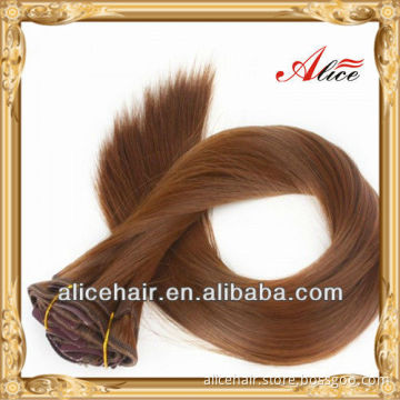 Wholesale price indian clip remy hair extension